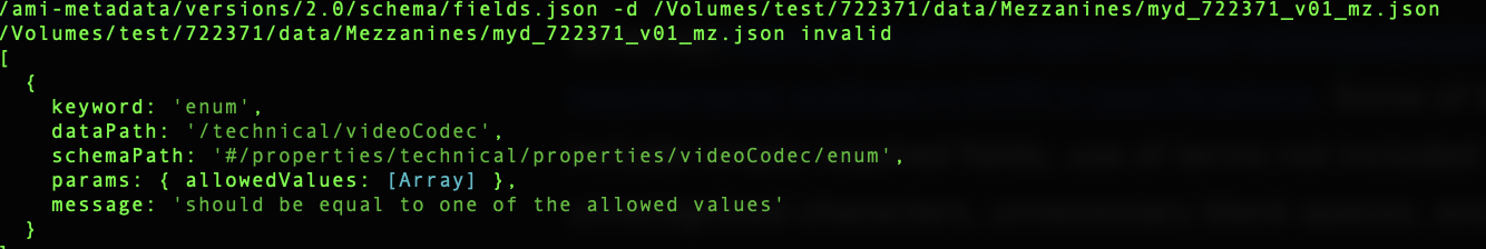 Invalid JSON