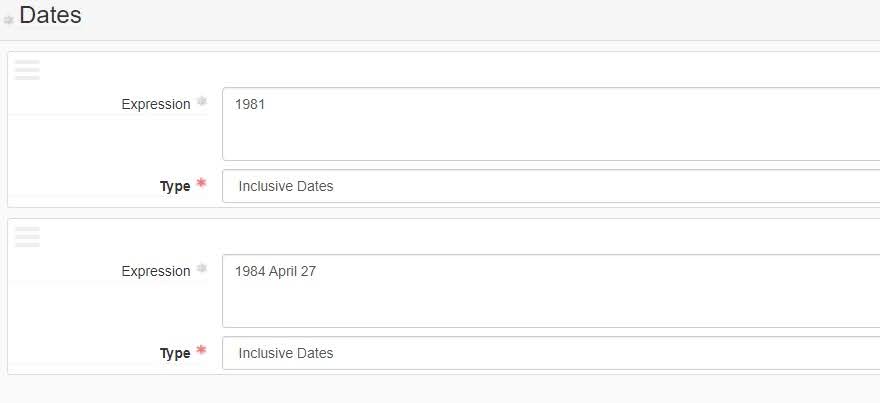 non-consecutive dates