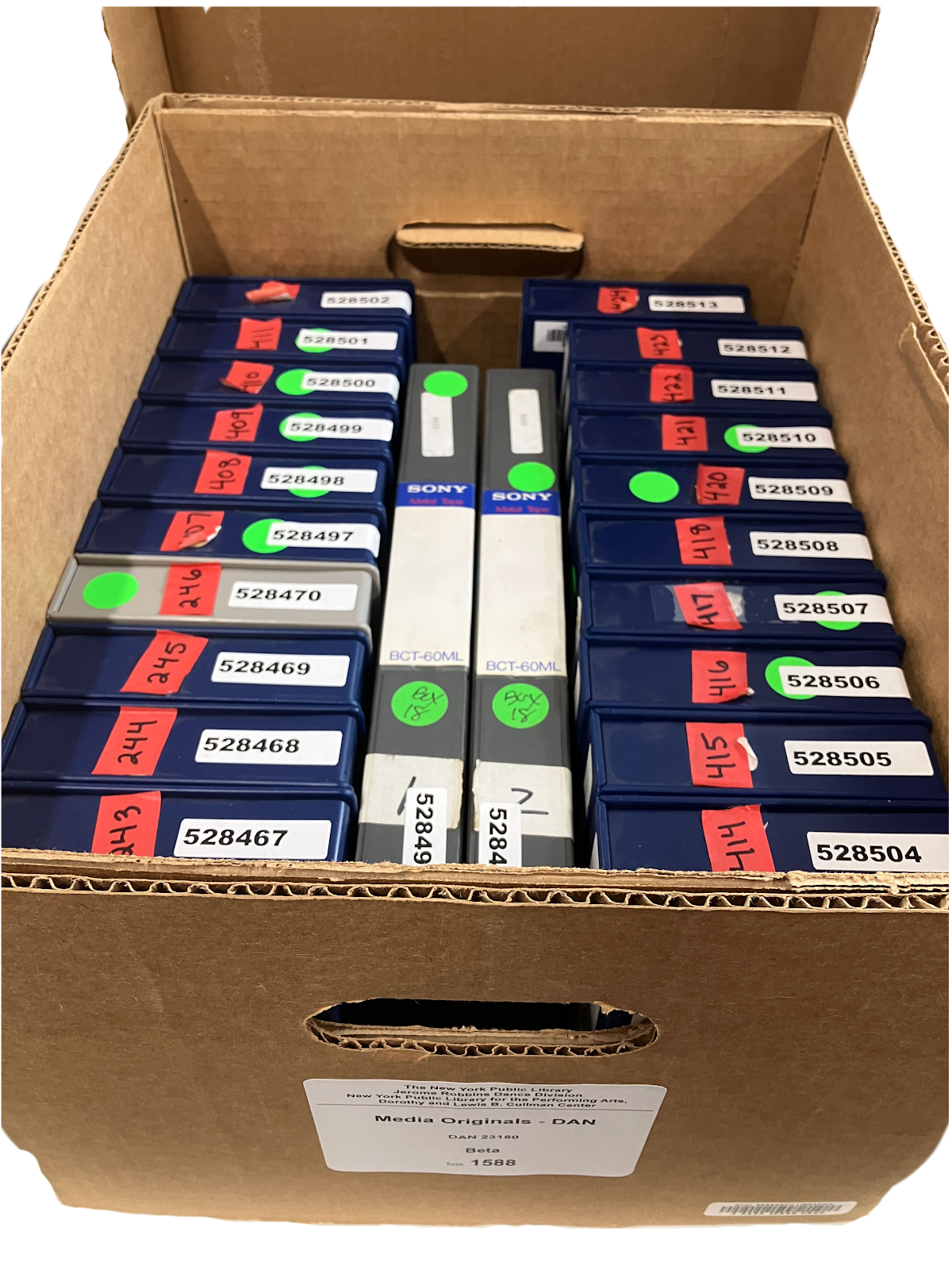 large format video cassettes