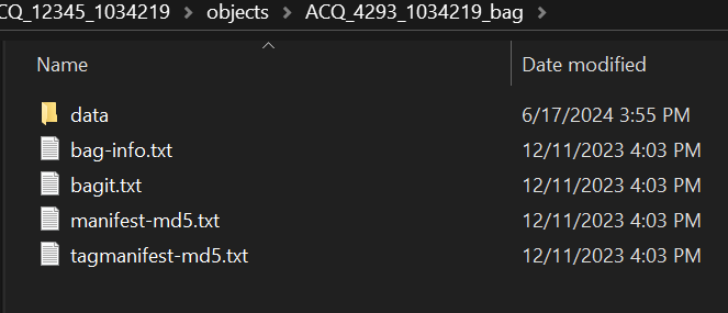 bagit metadata