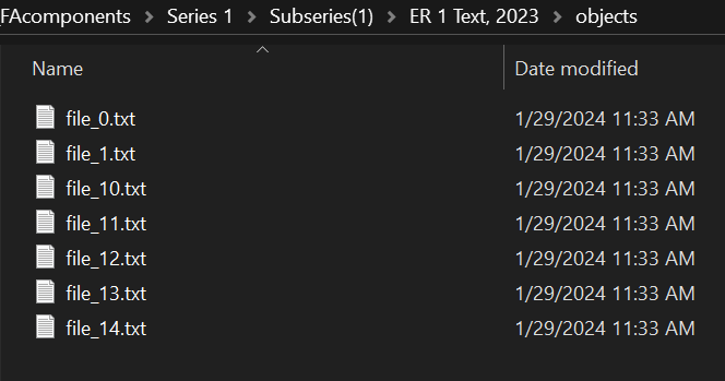 ER with files only
