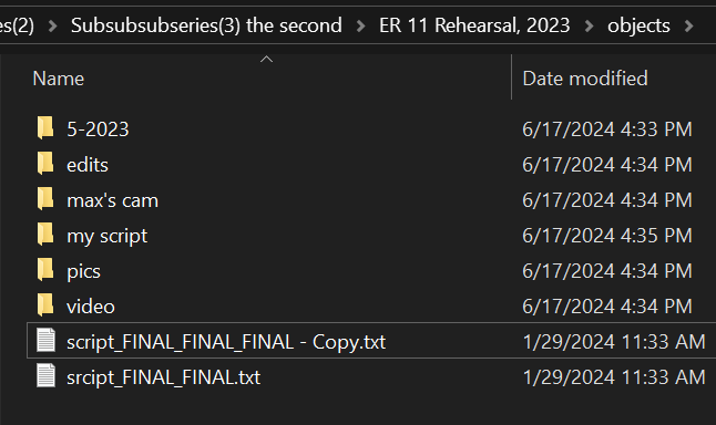 ER with Collection folders