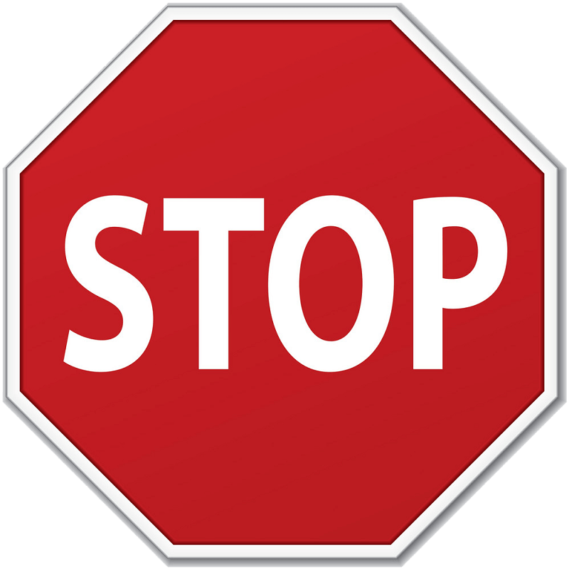 a red octagonal stop sign