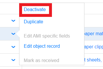 SPEC deactivate object