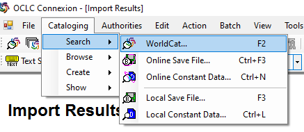 OCLC worldcat search