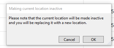 Make Current Location Inactive