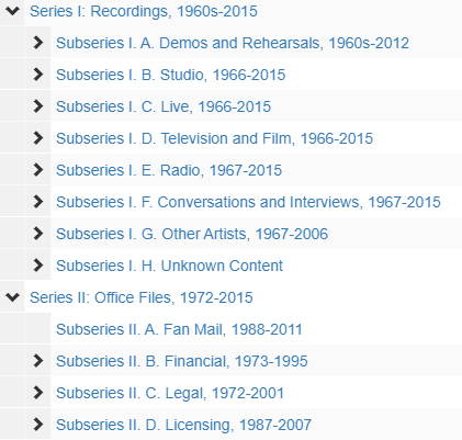 Subseries Formatting