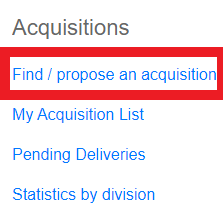 SPEC acquisition search